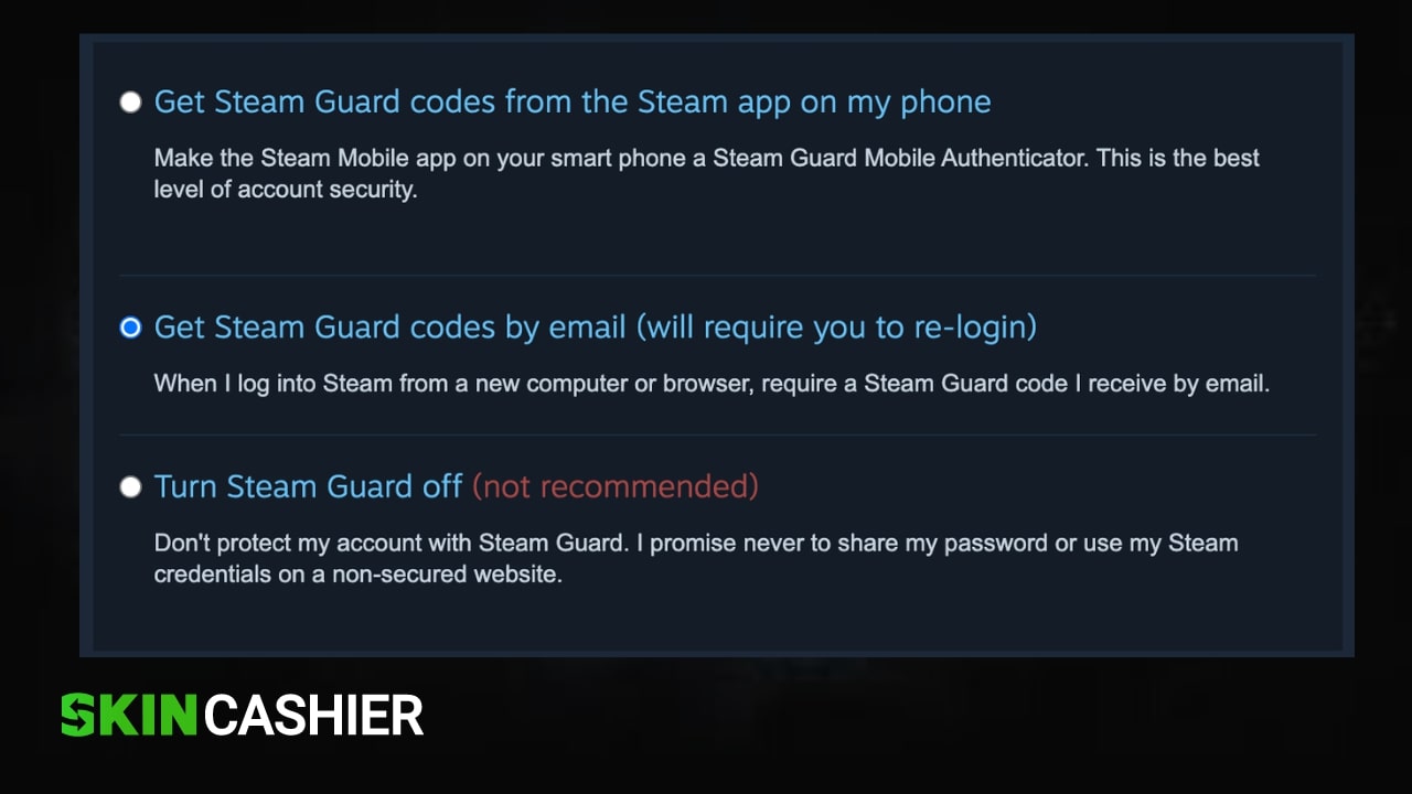 get steam guard codes by email