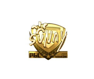 suNny Gold sticker