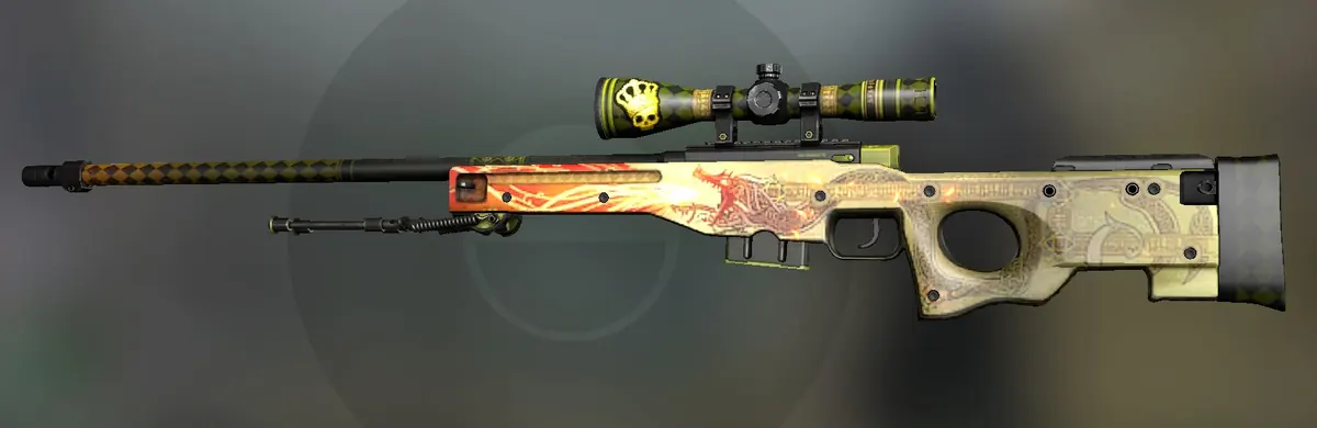 AWP Dragon Lore with a Crown Foil sticker