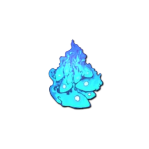 Blue Sticker Liquid Fire