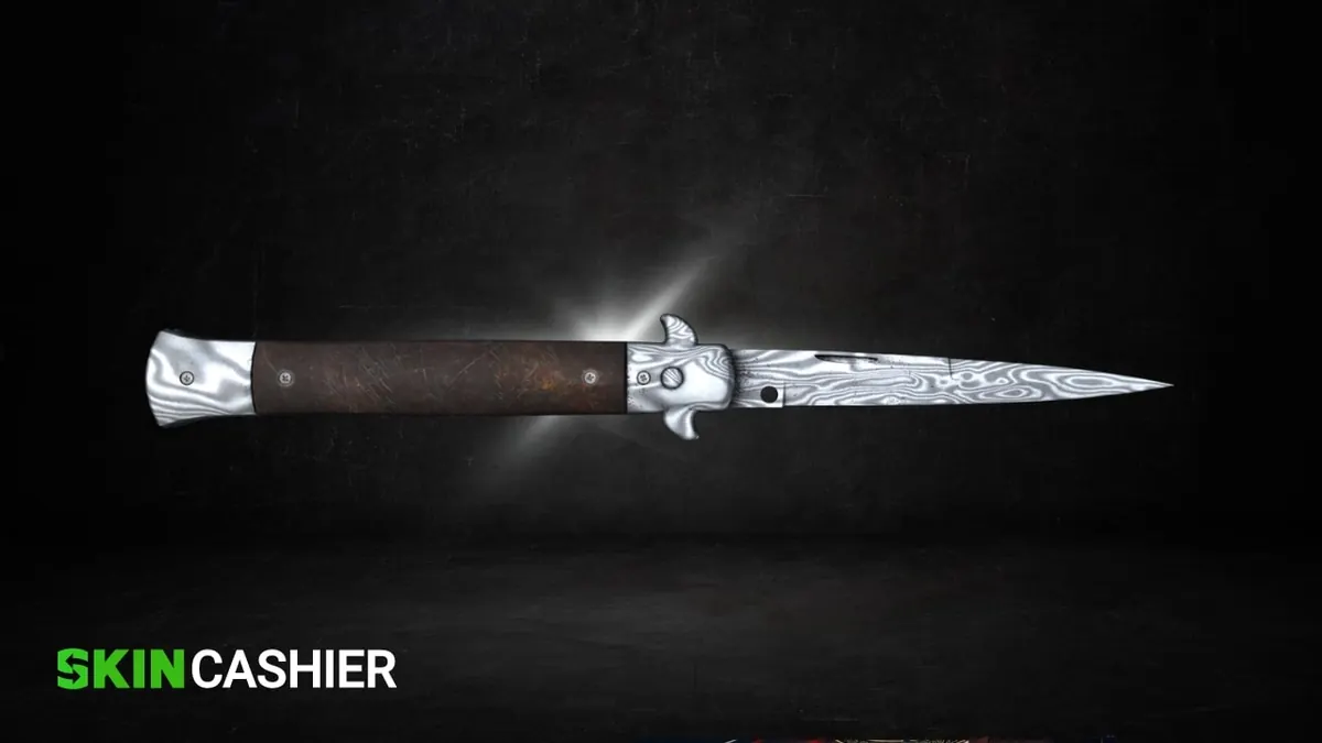 Stiletto Knife Damascus Steel