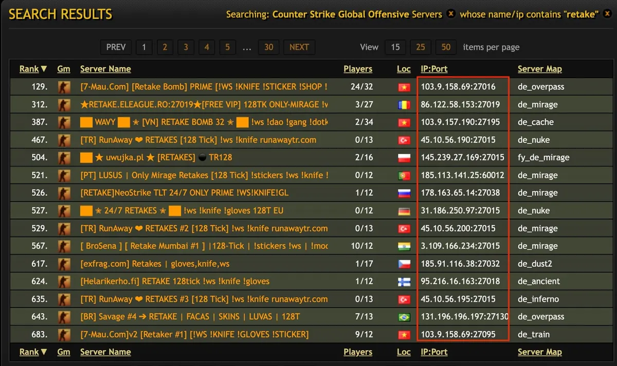 cs go retake servers
