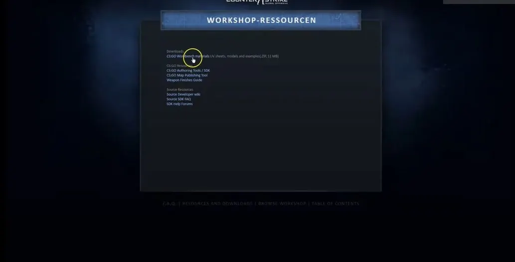 ownloading resources for creating skins