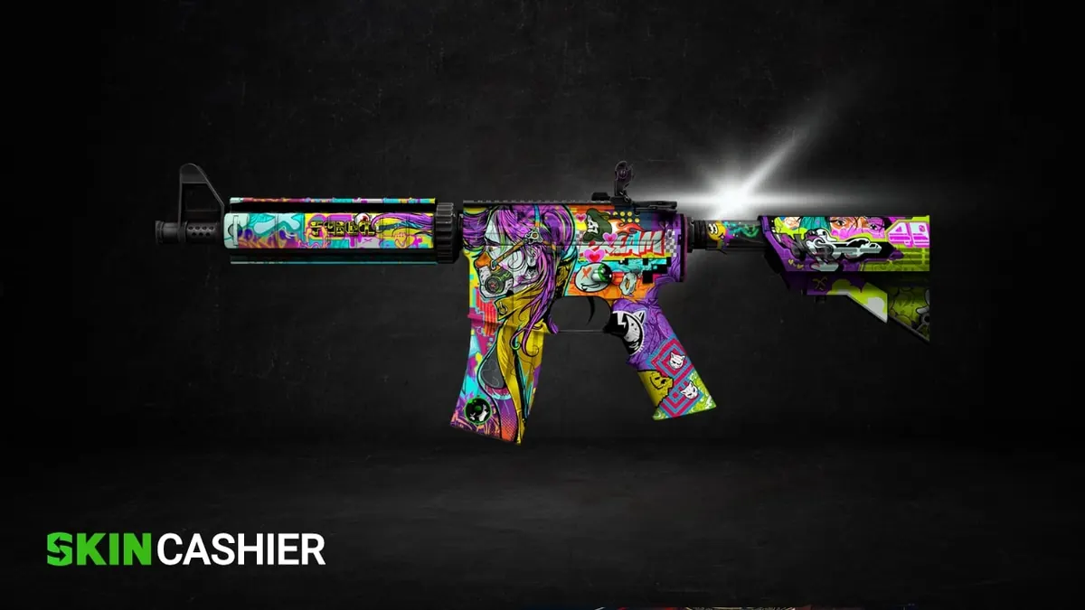 snakebite case m4a4 in living color skin